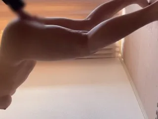 Asian Wife Strips & Teases, Big Tits, Big Ass, Squirts Hard (Fucking)