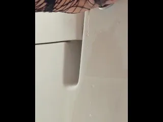 Boatbound Buttplug Fetish in Fishnets & Piss Play