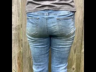 Girl Humiliated by Peeing Jeans - Golden Shower Humiliation