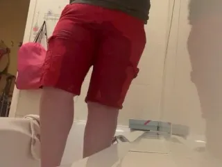 Sir Forces Peeing in Shorts - Extreme Wet Scene