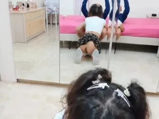 Girl Amateur Cums After Pee & Sucking Cock