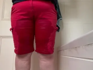 Pissy Panties Waiting Bath, Big Puddle