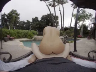 MILF Loves Friend's Cock Poolside VR Porn