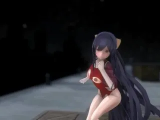 KanColle Blue Hair Dance - Hardcore Kamikaze Hentai MMD 3D