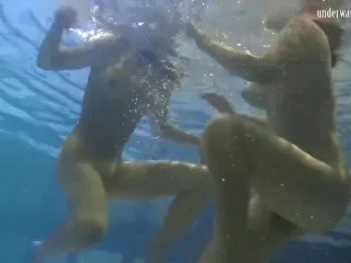 Sexiest Babes Ever Underwater Tit-Grabbing