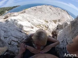 Beach Blowjob POV - Stranger Fucked