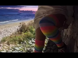 Blondy's Outdoor Extreme Masturbation - Hot Ass Show