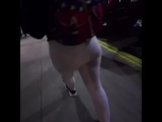 City Walk: Candid White Leggings Reveal (Part 1)