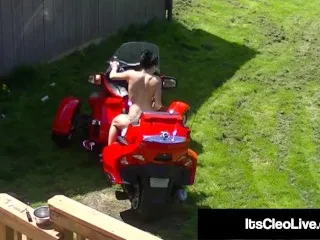 Cleo on Dildo & Tractor - Cam Cutie Ride