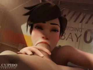 Tracer's Intense Blowjob - Overwatch Grand Cupido