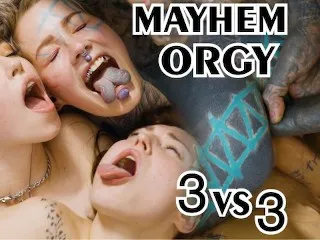 Anal 3way Orgy: Hardcore Mina K, Eden Ivy, Anuskatzz - Gape, DP, Facial