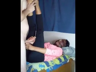 Black Latin Star Fucks Perfect Ass After Hand & Foot Job