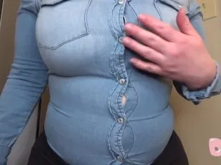 Popping Denim Top Open!