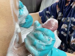 Wife's Steamy Home Handjob to Cum