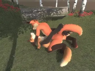 Fox Furries Fuck in Forest - Hunt & Snare