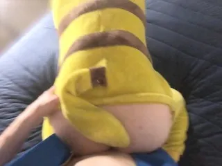 Ash Fucks Femboy Pikachu, Face Creampie