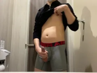 Boy Jerks Off In New Underwear @ Shopping Mall