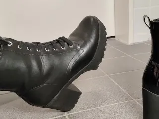 Latex Clad Chunky Boots Switch - ASMR Intense