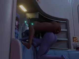 Futa Symmetra Fucks Widowmaker (Dropship Orgasm)