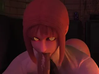 Realistic 3D Makima Blowjob POV Animation