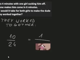 Math Problems Solved Hardcore in a 3some Threesome