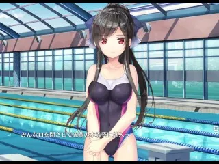 NanoKachi Swimsuit, Elder's Big Boobs Shot - Adult Game Hentai