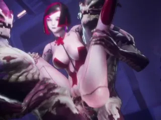 Robot Girl Doubled Penetrated by Furry Monster Dragons (Subverse)