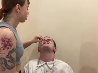 Dominatrixes Turn Man's Face to Ruin - Rough Spit, Ashtray Humiliation