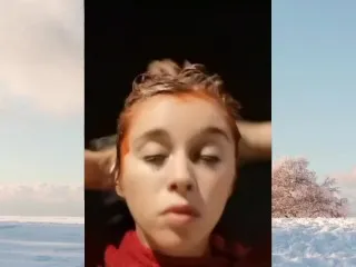 Hair Fetishist Blows Load Over Colorful Hair