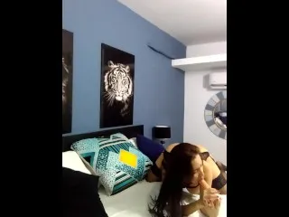 MILF Masturbates & Shows BF Her Big Tits