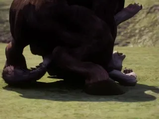 Wolfgirl rides Minotaur's Huge Cock in Furry Hentai Animation