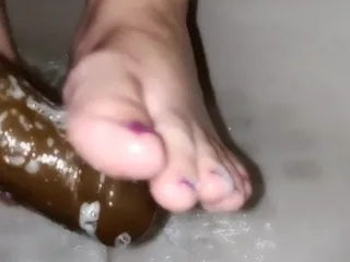 Shower Footjob BBC Quarantine Fucked