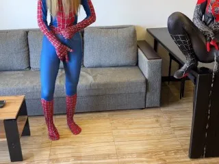 Black Spider Bites & Red Squirts Porn Scene