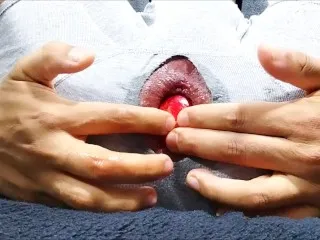 Intense Anal Finger & Apple Play Up-Close