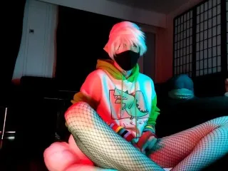 Femboy Twink Rides Flying Dildo