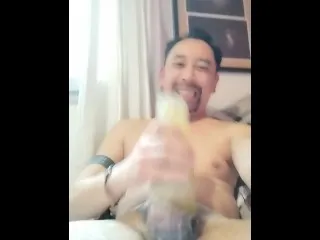 Hot Verbal Fleshlight, Cockring Creampie, BIG Cumshot