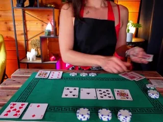 Lovely Apron Strip Poker Game - Hot Action