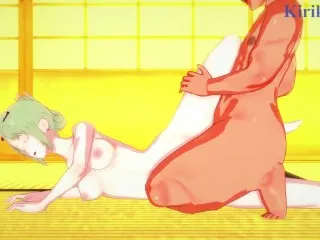 Tsukuyo, Old Man: Intense Japanese Room Sex - Gin Tama Animated Hentai