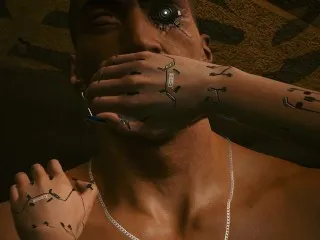 Muscular Cop's Quick Sex in Cyberpunk 2077 - River's Intense Lovemaking