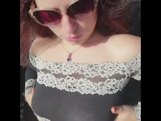 Expressiagirl Outdoor Tits Masturbation on Beach