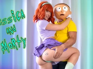 Rick & Morty: Morty Fucks Jessica - Glazed Face!