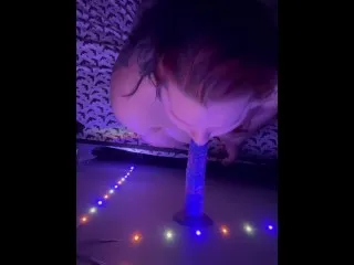 Sucking Dildo Vigorously