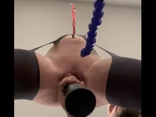 Bound & Spread - Rough BDSM Ceiling Play