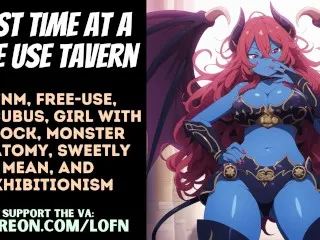 [First Time F4TM, Expo @ Free-Use Succubus Tavern, Girlcock]