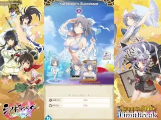 Queen's Blade Limit Break x Senran Kagura: Kurokage Yumi Fanservice Collab