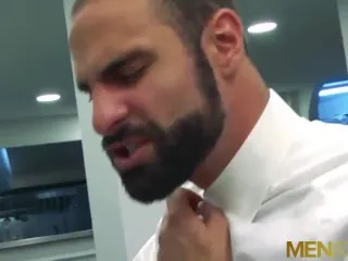 Blond Hunk Matthew Anders Roughly Fucks Bearded Waiter