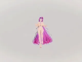 Savage Azur Lane Alsace Big Boobs Dancing 3D MMD Hentai Purple Hair