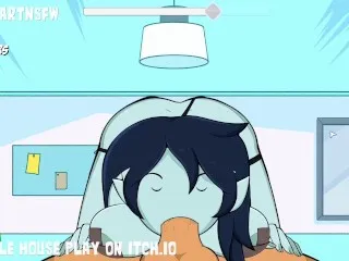 Marceline Vampire Deepthroat Cumshot BJ