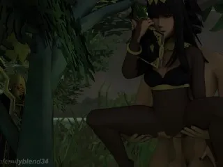 Bandit Thrusts Tharja While Robin Watches - X-rated Fire Emblem Awakening 3D