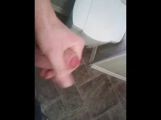 Public Bathroom Cumshot with Phone - X, Y